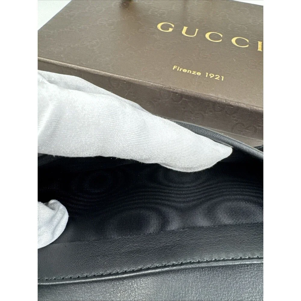 GGucci Bi-fold Long Wallet Python Snake Skin Leather Black - Picture 8 of 16